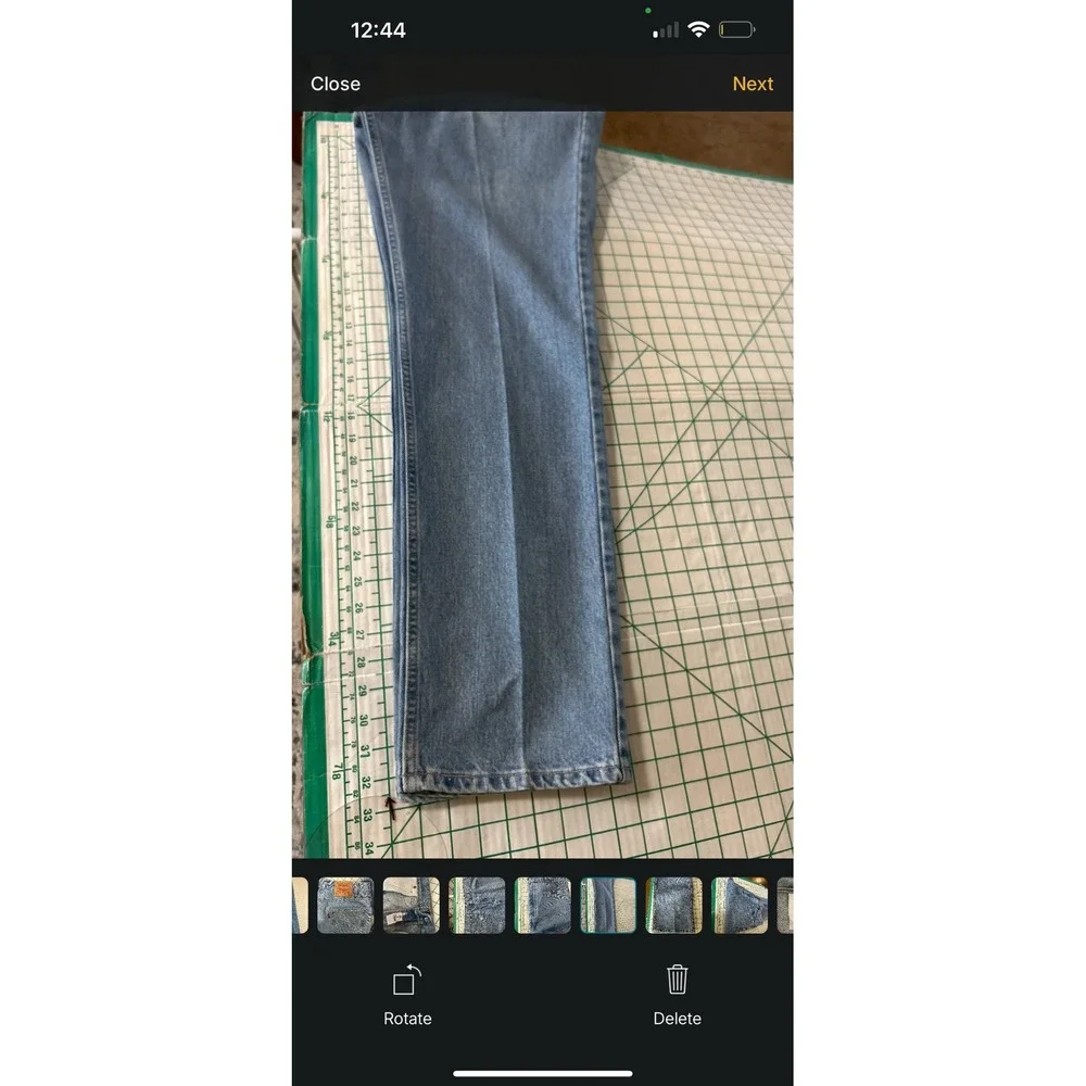 Vintage‎ Levis 505 Mens Vintage Regular Fit Straight Jeans Light Wash Blue 36x32